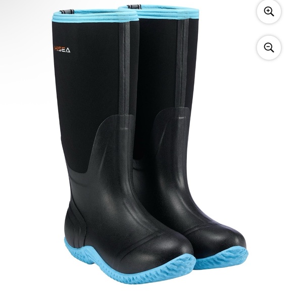 Women Light Blue Rain Boots - Picture 1 of 2